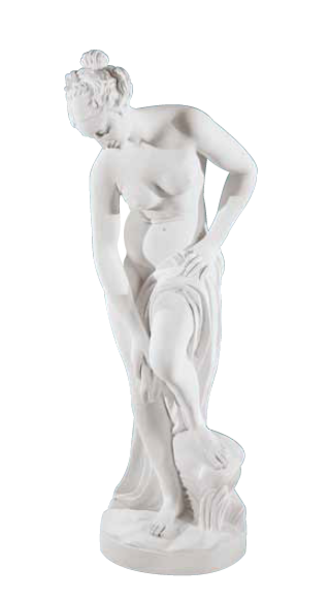 Carrara Marble Bather By Allegrain Made in Italy Sculpture